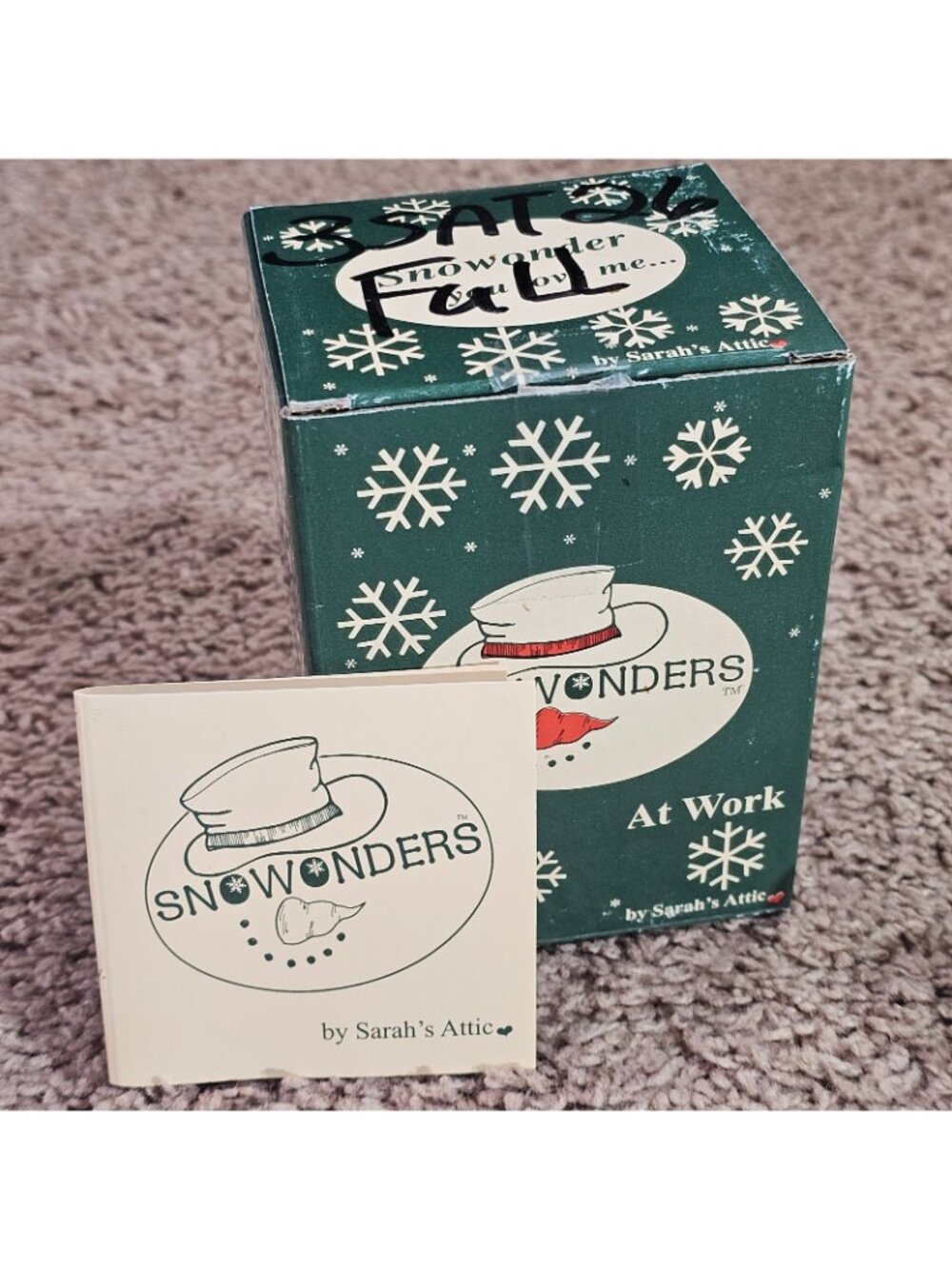 Sarah's Attic Snowonders "Fire Call" Snowman Figurine 7521 Boxed Christmas - Picture 6 of 9